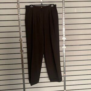 Jones New York Wool lined Pants Womens Dark Brown 14